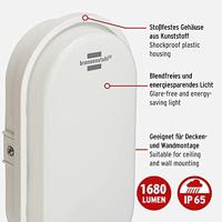 Brennenstuhl 1270780900 LED-buitenlamp (wand) Energielabel: F (A - G) 15 W Wit - thumbnail