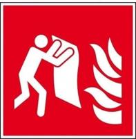 Branddeken - 150 x 150 mm - Sticker - thumbnail