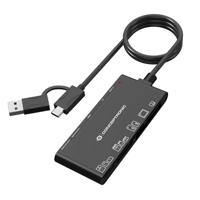 Conceptronic BIAN10B geheugenkaartlezer USB 3.2 Gen 1 (3.1 Gen 1) Type-A/Type-C Zwart - thumbnail