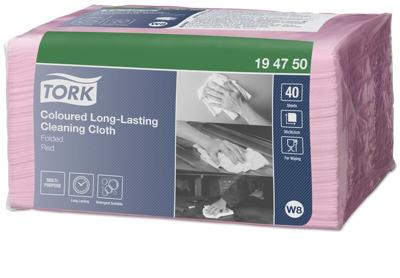 Reinigingsdoek tork w8 premium 1laags rood Reinigingsdoek tork w8 premium 1laags rood