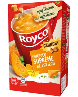 Royco Minute Soup pompoensuprême met croutons, pak van 20 zakjes
