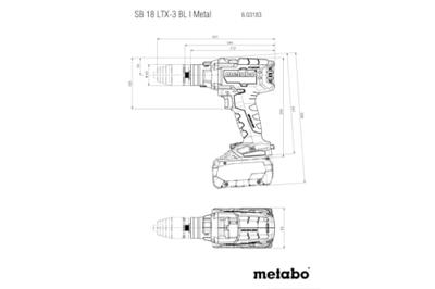 Metabo SB 18 LTX-3 BL I METAL | Accu-klopboormachine | 18 V | 130 Nm | zonder accu en lader | In metaBOX145 L 603183840