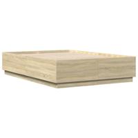 Bedframe bewerkt hout sonoma eikenkleurig 120x200 cm - thumbnail