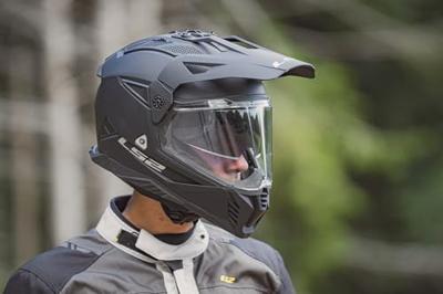 LS2 enduro-helm "mx702 pioneer ii solid" helmet mx702 pion. ii solid xl matt black - thumbnail