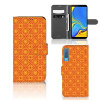 Samsung Galaxy A7 (2018) Telefoon Hoesje Batik Oranje - thumbnail