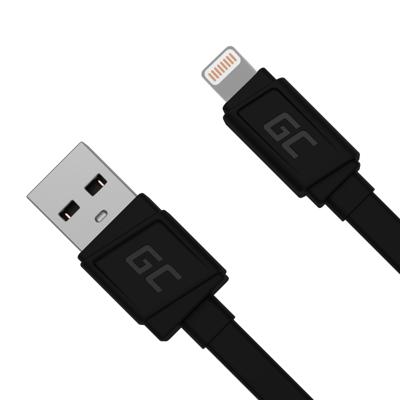 Green Cell KABGC02 Lightning-kabel 0,25 m Zwart - thumbnail