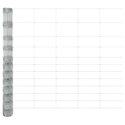 VidaXL Weidehekwerk zilver 50 x 1,4 m gegalvaniseerd staal VidaXL Weidehekwerk zilver 50 x 1,4 m gegalvaniseerd staal