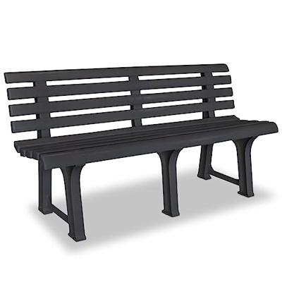 VidaXL Tuinbank 145,5 cm kunststof antraciet
