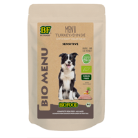 BF Petfood Biofood Organic Rund Bio Menu natvoer hond (zakjes 150 gram) 2 x (15 x 150 g) - thumbnail