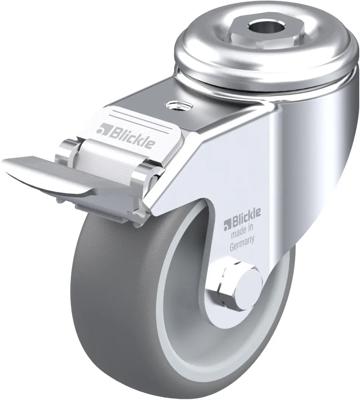 Blickle LKRA-TPA 80G-11-FI Zwenkwiel met rem Wieldiameter: 80 mm Draagvermogen (max.): 100 kg 1 stuk(s)