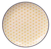 Dinerbord Star Wave - Tokyo Design Studio - Geel/Donkerblauw - 25.7x3cm - thumbnail