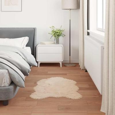 Nep Schapenvacht Tapijt Tafalla Beige 80 x 120 cm Polyester