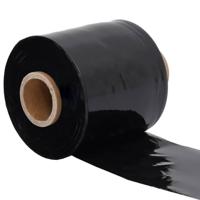 Stretchfolies 10 stuks zwart 23 m 10 cm x 300 m - thumbnail