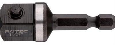 Rotec Adapter E 6,3 x 50mm x 1/2"-4-kt. met stift - 820.00601 - 820.00601