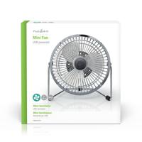 Metalen Miniventilator | 15 cm Diameter | USB-Voeding | Chroom - thumbnail