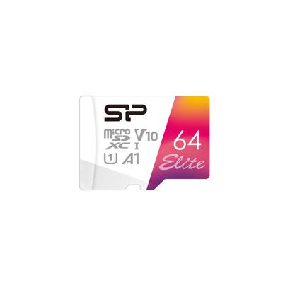 Silicon Power Elite Colorful 64 GB MicroSDHC UHS-I Klasse 10 (SP064GBSTXBV1V20SP)