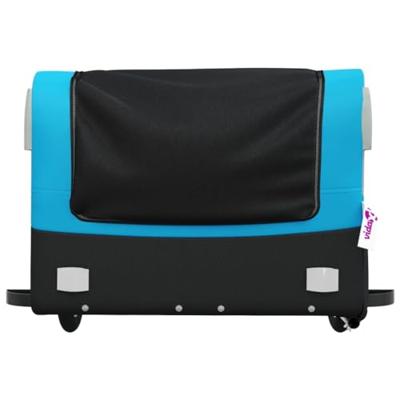 Fietstrailer 45 kg ijzer zwart en blauw Fietstrailer 45 kg ijzer zwart en blauw
