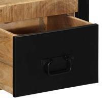 Nachtkastjes 2 st 40x35x25 cm massief ruw mangohout - thumbnail