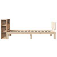 Bed met boekenkast zonder matras massief grenenhout 90x190 cm - thumbnail