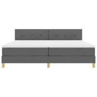 Boxspringbed met matras en LED stof donkergrijs 200x200 cm - thumbnail