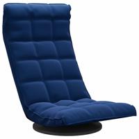 Vloerstoel draaibaar fluweel blauw - thumbnail