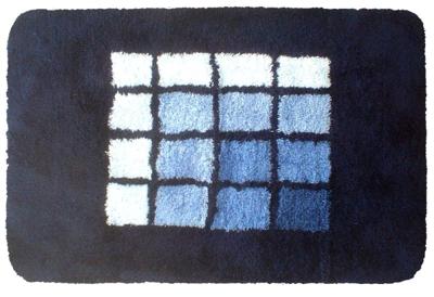 Wicotex bidetmat 50x60cm. acryl blauw blok Wicotex bidetmat 50x60cm. acryl blauw blok