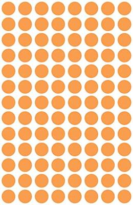 Etiket avery 3178 rond 8mm oranje 416st | 10 stuks
