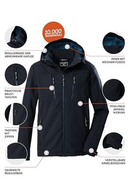 Killtec KOW 79 Softshell Jas Heren Black Blue 4XL