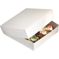 Zwanenhals/ verzenddoos | karton | 40x40x8cm | duplex | wit | 50 stuks - thumbnail