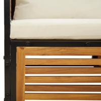 Tuinstoel met kussens massief acaciahout - thumbnail