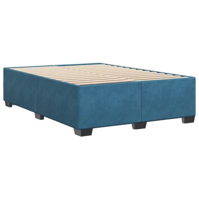 Bedframe fluweel blauw 140x200 cm