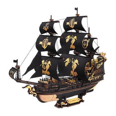 Zeilschip Robotime 3D Houten Puzzel The Seahorse Barque - thumbnail