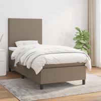 Boxspring met matras stof taupe 120x190 cm - thumbnail