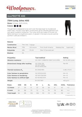 Woolpower Woolpower | 400 | Uniseks thermobroek