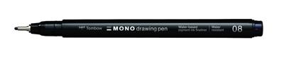 Tombow • fineliner mono drawing pen, line width 08 (approx. 0.60 mm), black