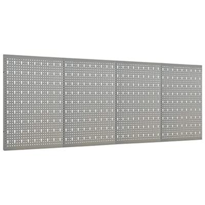 VidaXL Gaatjespanelen wandgemonteerd 4 st 40x58 cm staal VidaXL Gaatjespanelen wandgemonteerd 4 st 40x58 cm staal