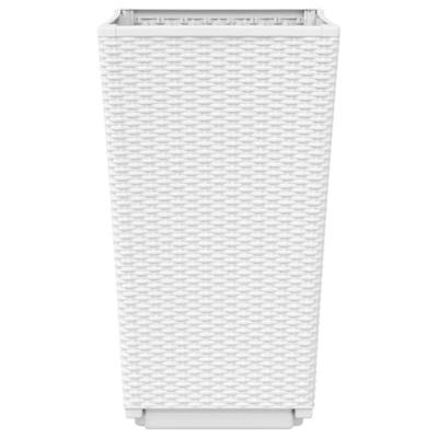 VidaXL Plantenbakken 4 st 32,5x32,5x57 cm polypropeen wit