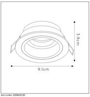 Lucide EMBED - Inbouwspot - Ø 9,1 cm - 1xGU10 - Zwart - thumbnail
