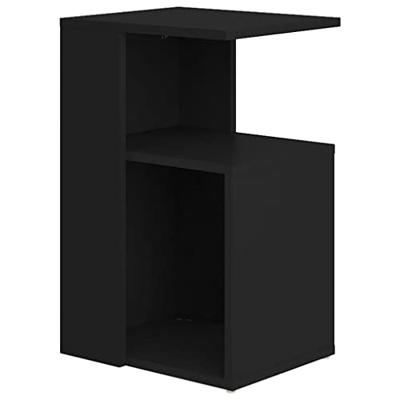 Bussandri Exclusive - Bijzettafel 36x30x56 cm spaanplaat zwart