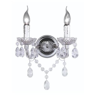 Trio Wand kroonluchterLuster 2-lichts 26cm chroom met kristal - R25072000