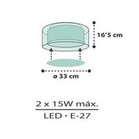 Dalber Wolken plafondlampClouds groen - 41416H - thumbnail