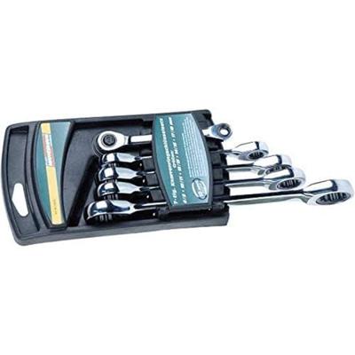Brüder Mannesmann M19828 Ringsleutel met ratel 5-delig Sleutelbreedte (metrisch) 6 - 19 mm