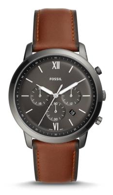 Fossil FS5512P horloge Quartz Polshorloge Jongen Zwart, Grijs