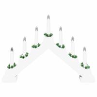 Kerst Kaars Brug 3 pcs Wit 39.5 x 5 x 29 cm Massief grenenhout - thumbnail