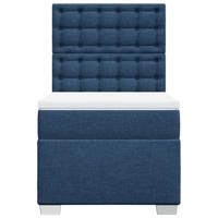 Boxspring met matras stof blauw 80x200 cm - thumbnail