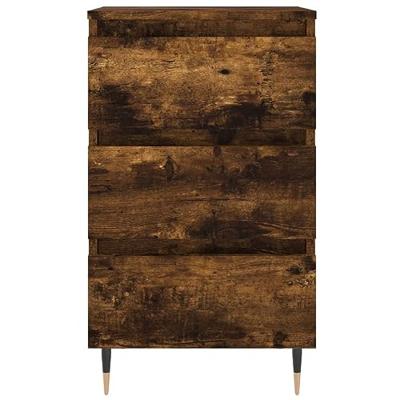 Nachtkastjes 2 st 40x35x69 cm bewerkt hout gerookt eikenkleurig