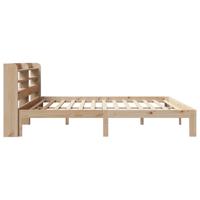 Bedframe met hoofdbord massief grenenhout 120x190 cm - thumbnail