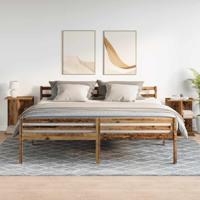 Nachtkastjes 2 st 46,5x29x61 cm bewerkt hout oud houtkleurig - thumbnail