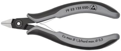 Knipex Precisie elektronica-zijsnijtang ESD gebruineerd 125 mm - 7952125ESD Knipex Precisie elektronica-zijsnijtang ESD gebruineerd 125 mm - 7952125ESD