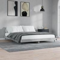 Bedframe bewerkt hout betongrijs 120x200 cm - thumbnail